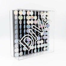 Diva" Acrylbox Neonlicht mit Pailletten