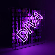 Diva" Acrylbox Neonlicht mit Pailletten