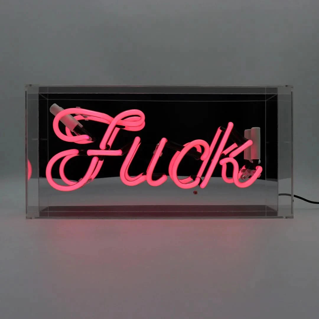 Fuck" Glas-Neonschild