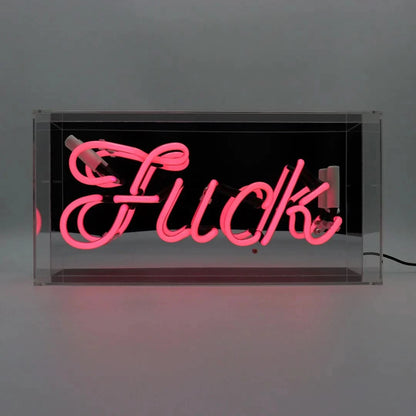 Fuck" Glas-Neonschild