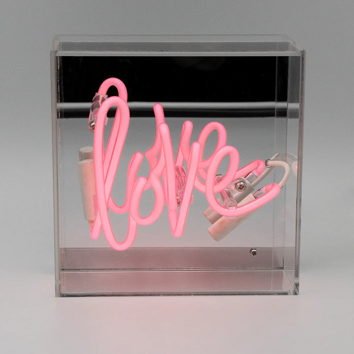 Liebe" Mini-Glas-Neonschild