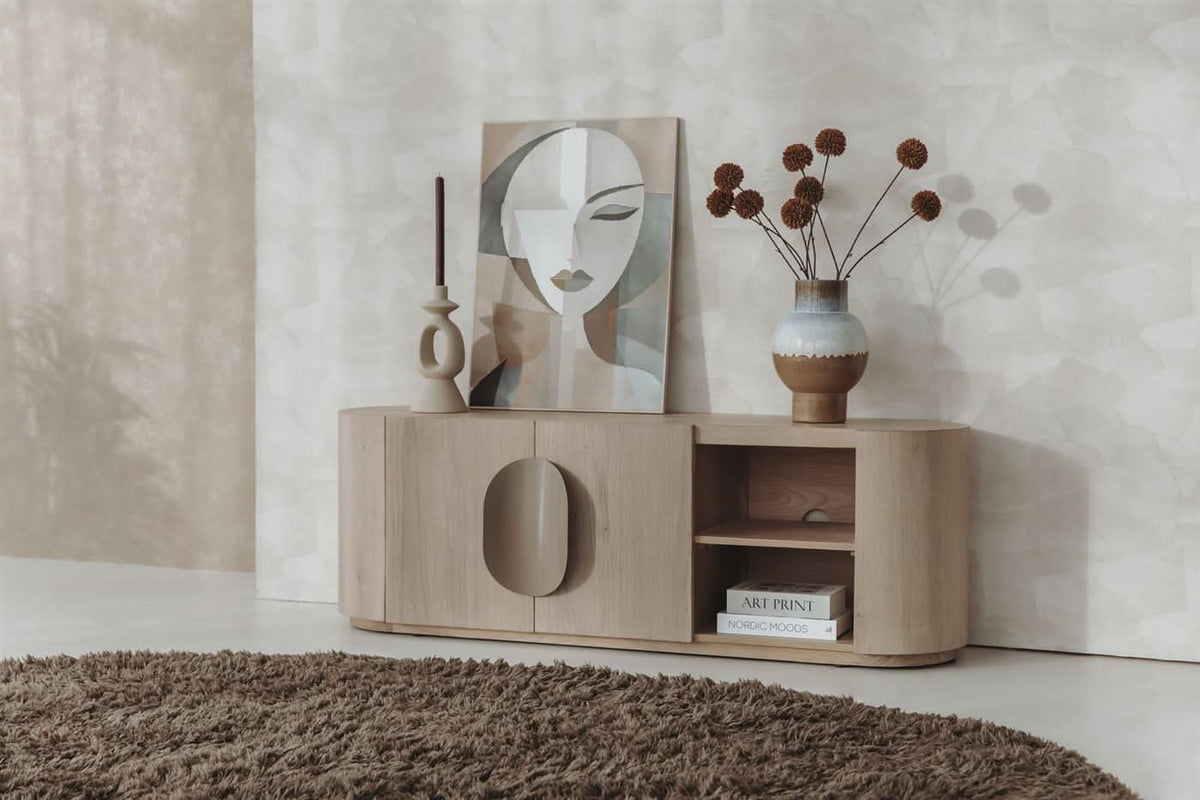 Mando TV-Board Eichenfurnier – White Wash