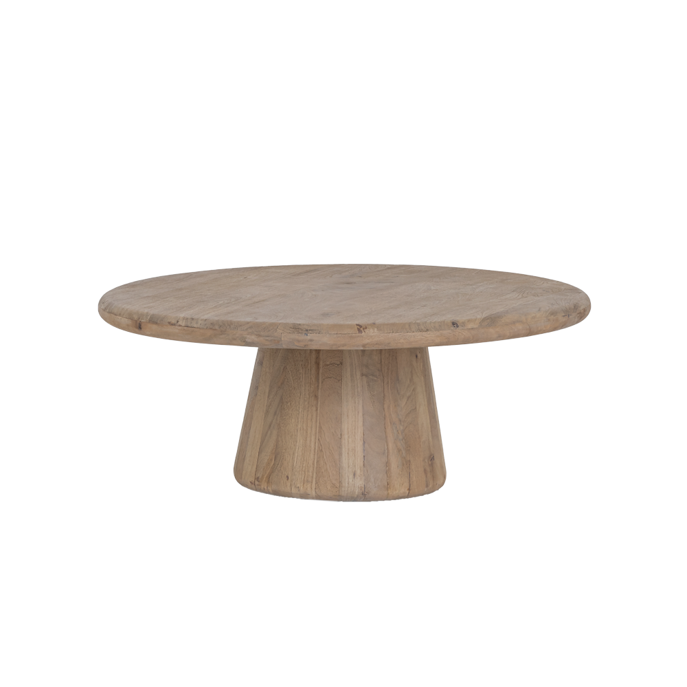 Solna Couchtisch rund Mangoholz sandgestrahlt – Natur