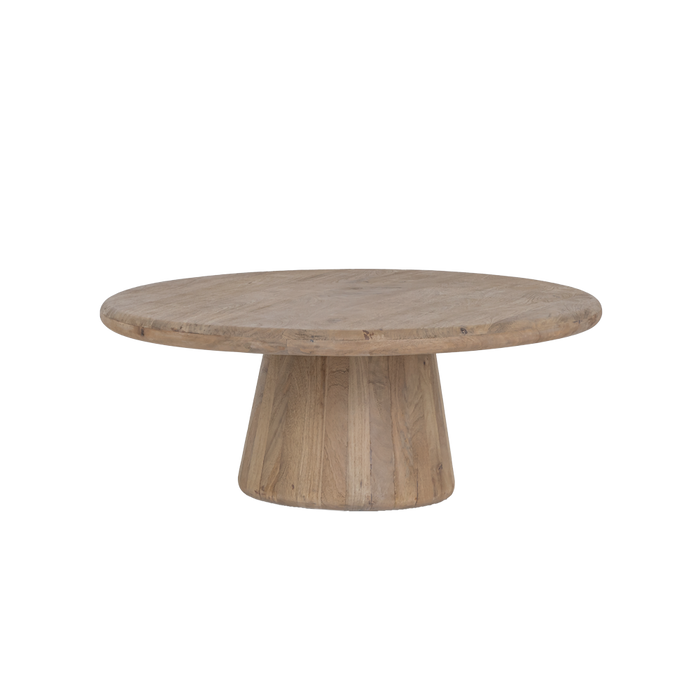 Couchtisch Solna rund Mangoholz sandgestrahlt – Natur