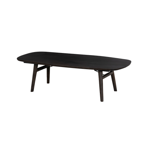 Ribe Couchtisch Bootsform Akazienholz – Espresso