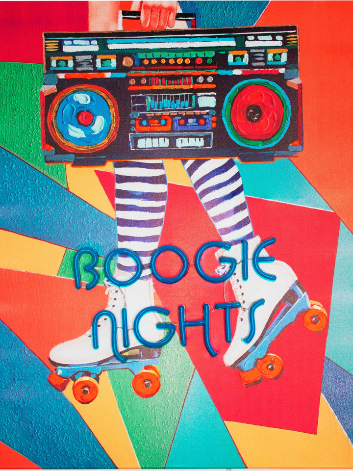 Boogie Nights' Wandkunstwerk - LED Neon 90x120 cm