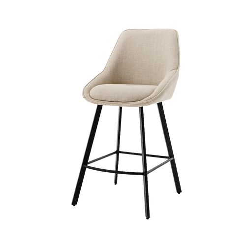 Askim Barstuhl, Gestell Metall Schwarz – Beige