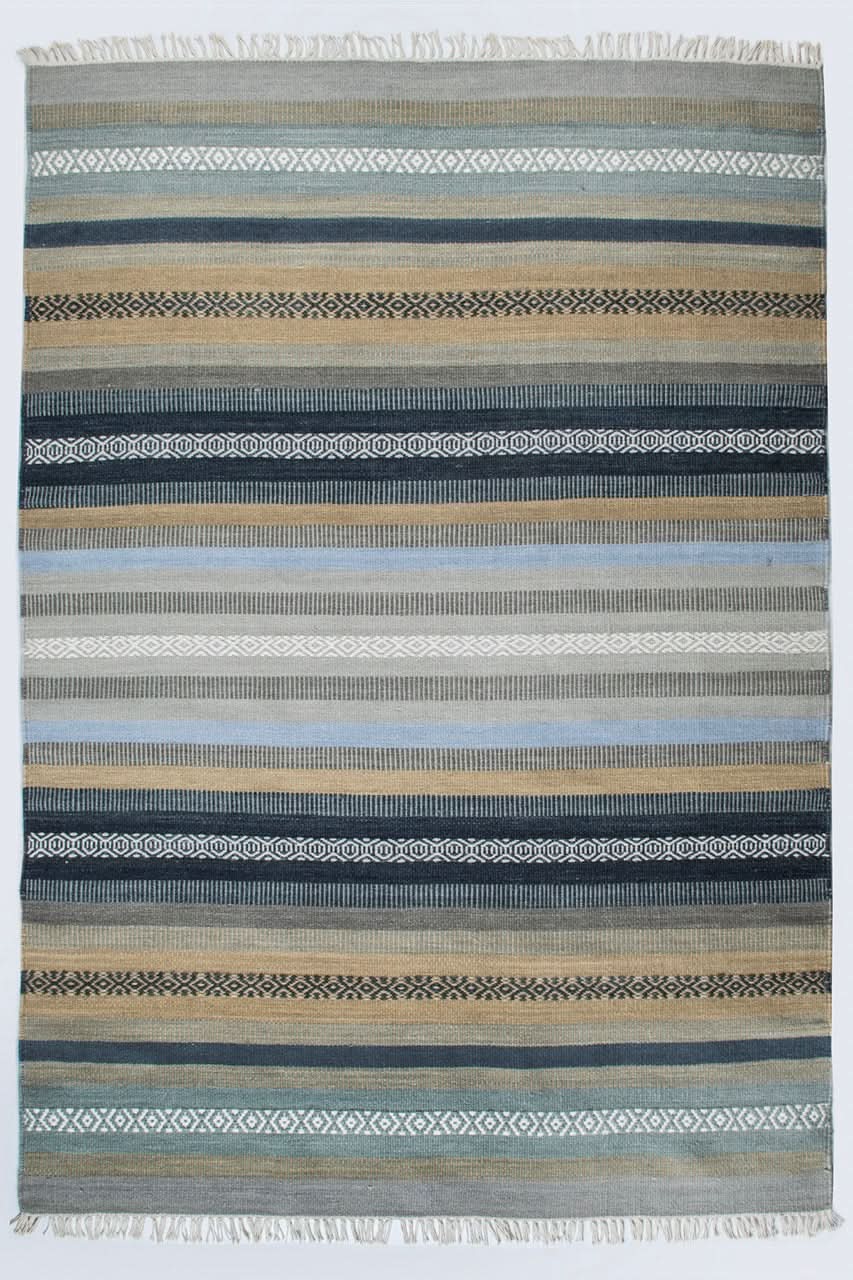 Denver Teppich - Blue/Sand
