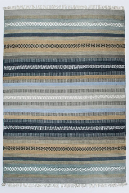 Denver Teppich - Blue/Sand