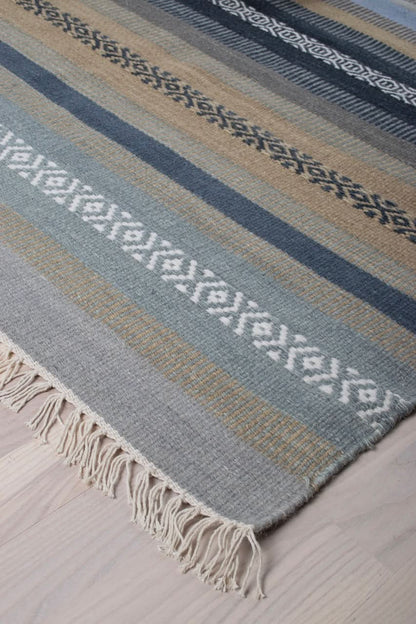 Denver Teppich - Blue/Sand