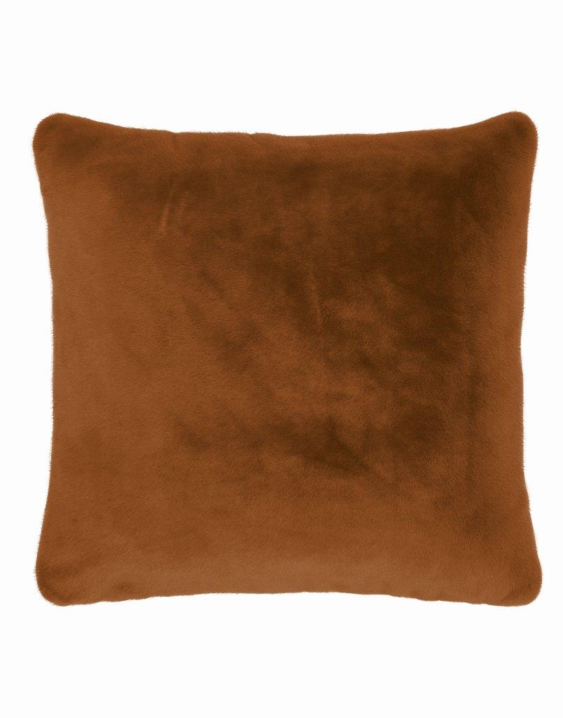 Furry Kissen 50x50cm - Leather brown