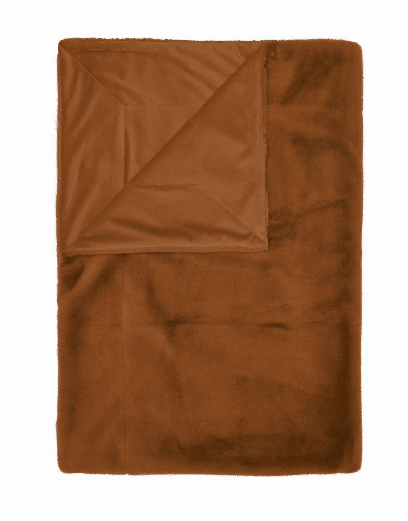 Furry Tagesdecke 150x200cm - Leather brown