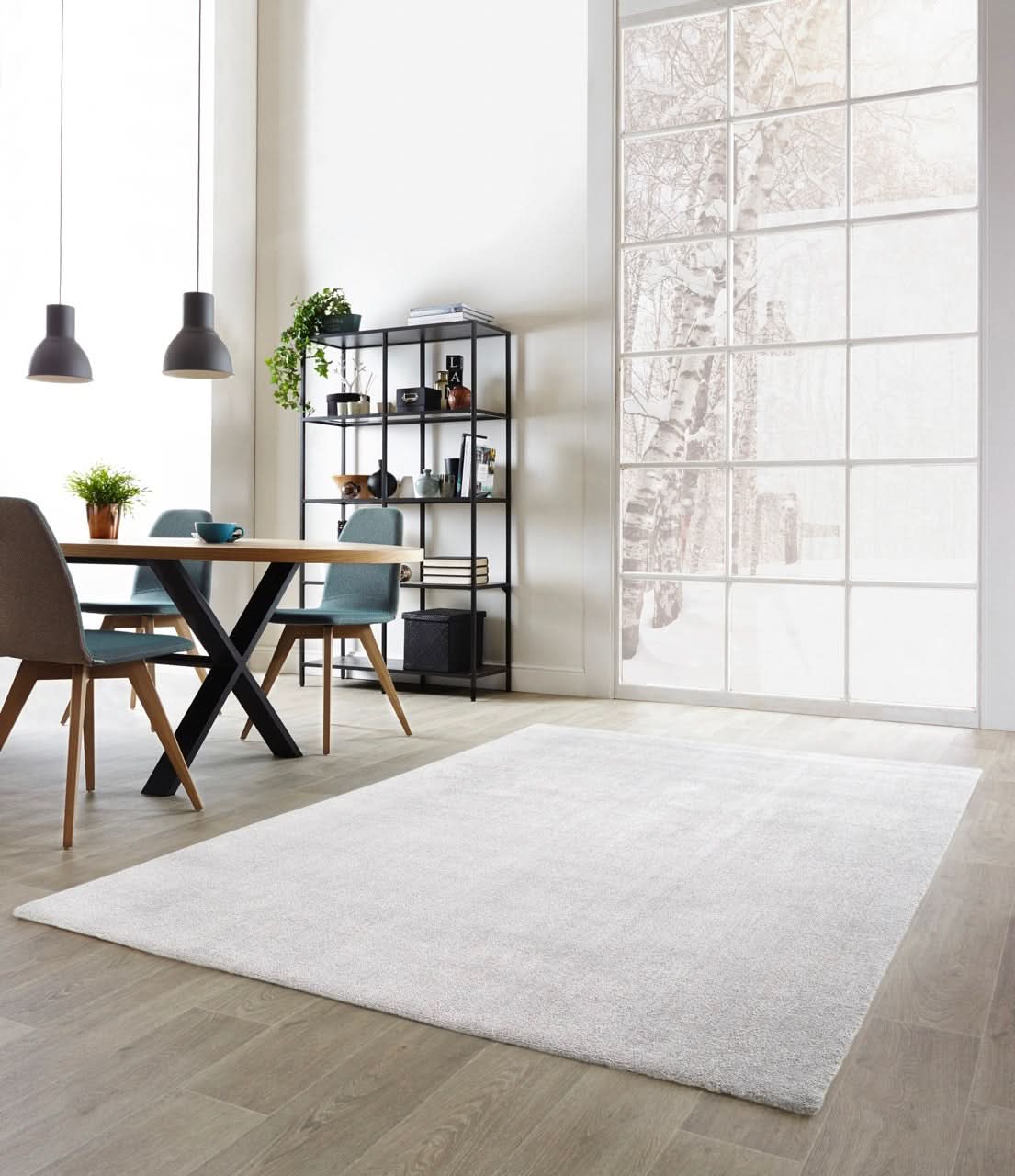 Finesto Teppich - Silver