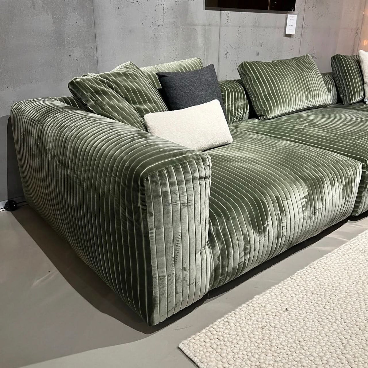 Jungle Ecksofa nach Maß – Cord Seagrass