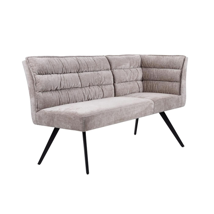 Sitzbank Stryn Eckelement, Gestell Metall Schwarz – Beige