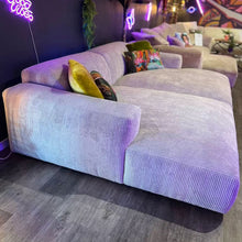 Hudson Megasofa, Breitcord, creme, Wunschmaß