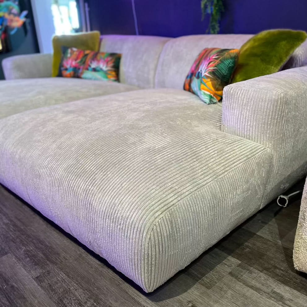 Hudson Megasofa, Breitcord, creme, Wunschmaß