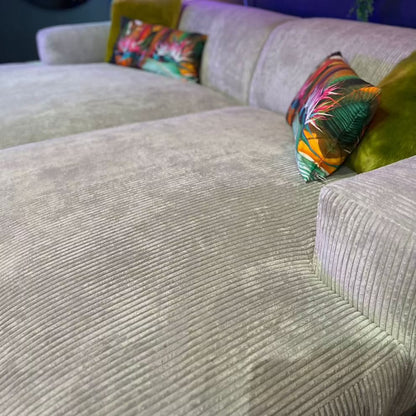 Hudson Megasofa, Breitcord, creme, Wunschmaß