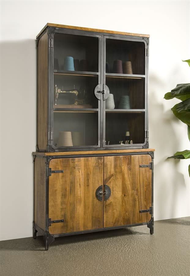 Risor Vitrine Mangoholz – Braun
