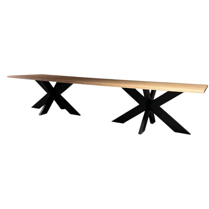 Esstisch Eiche - 4cm - Baumkante - 400x100cm