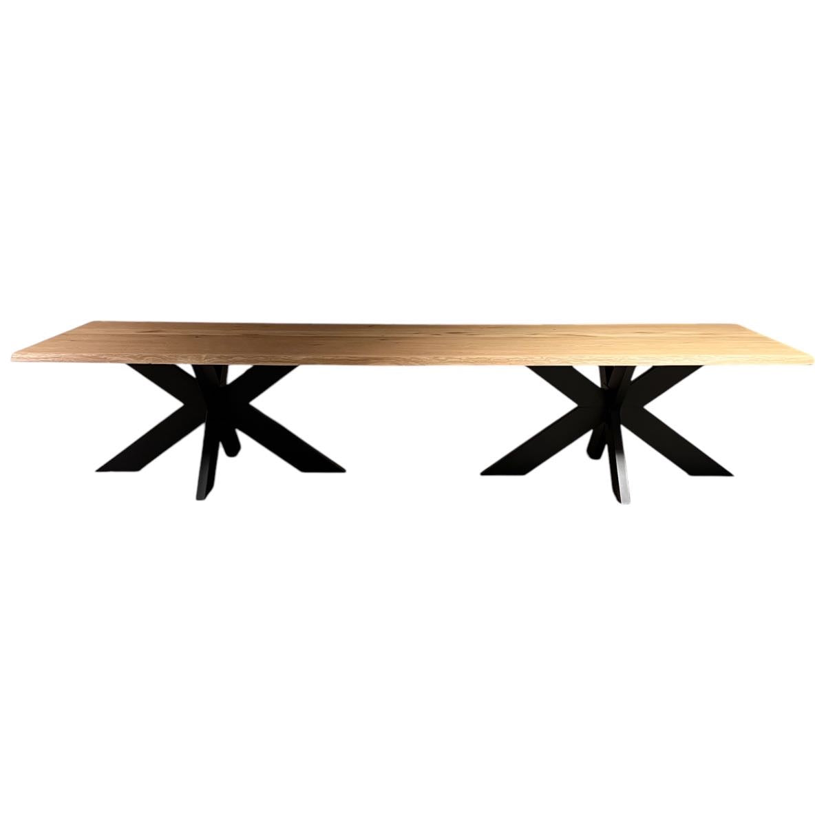 Esstisch Eiche - 4cm - Baumkante - 400x100cm