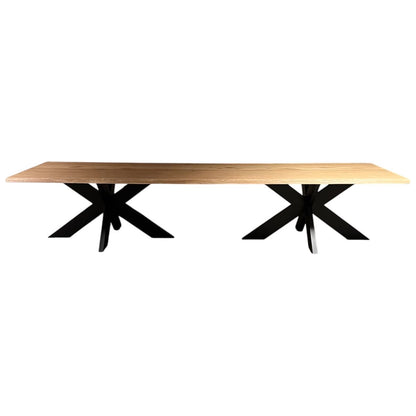 Esstisch Eiche - 4cm - Baumkante - 400x100cm