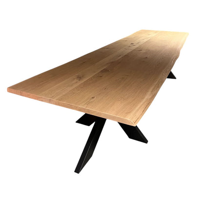Esstisch Eiche - 4cm - Baumkante - 400x100cm