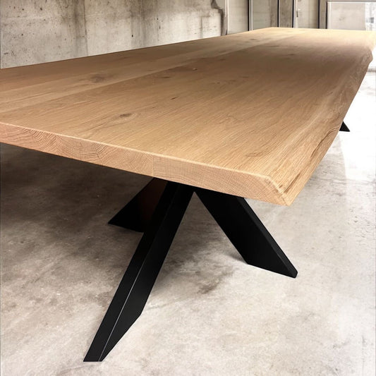 Esstisch Eiche - 4cm - Baumkante - 400x100cm