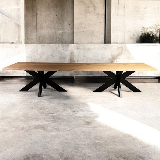 Esstisch Eiche - 4cm - Baumkante - 400x100cm