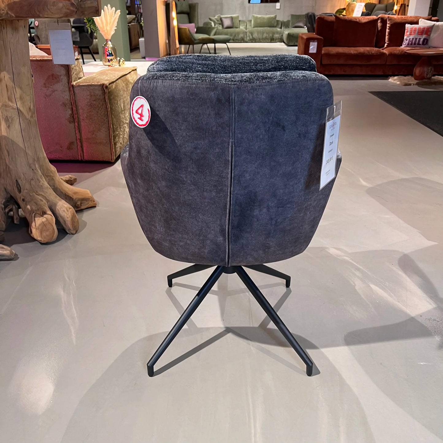 Dave Drehstuhl mit Armlehne - Charcoal Grey