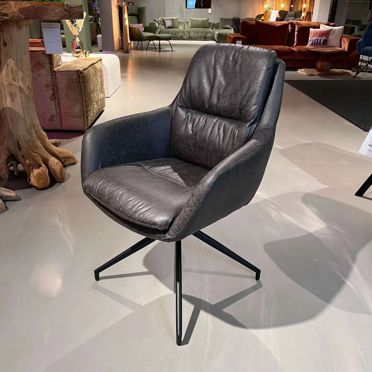 Dave Drehstuhl mit Armlehne - Dark Grey von Sofa4You