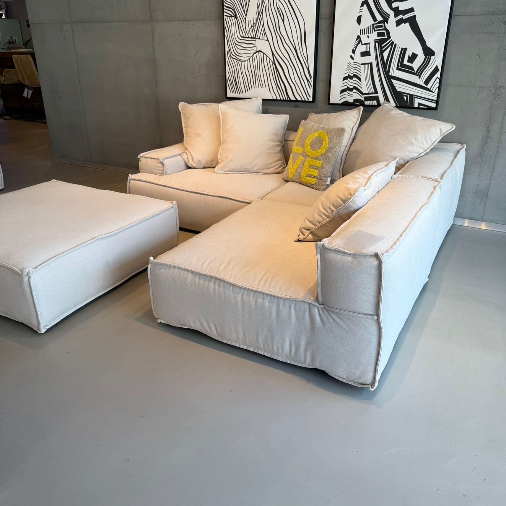 Ecksofa Poppy 220x220cm inkl. Hocker