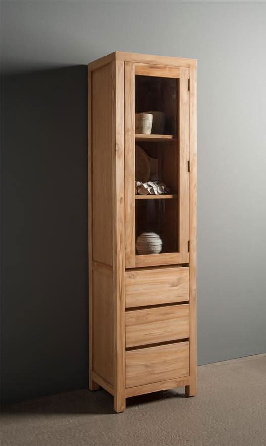 Mora Vitrine Teakholz – Natur