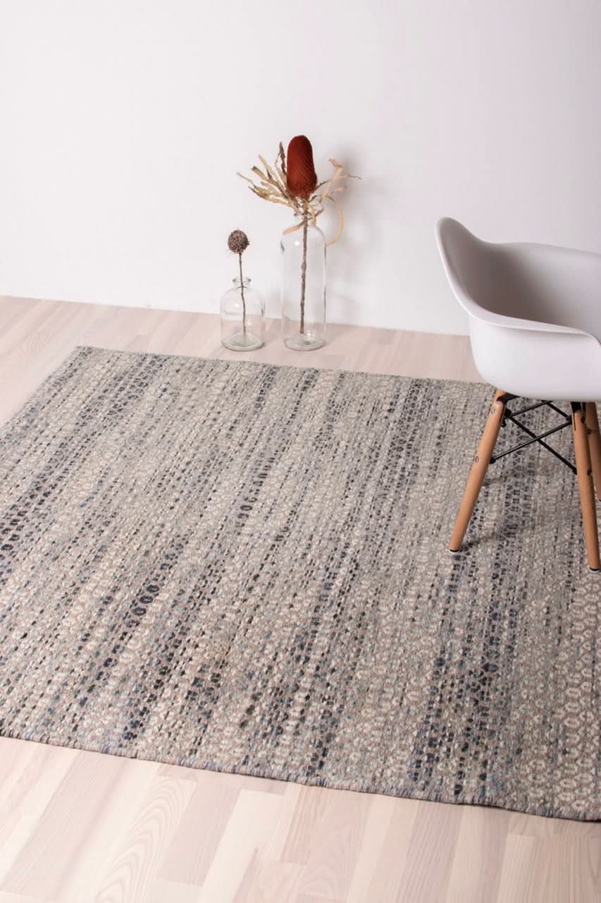 Java Teppich - Grey & Blue