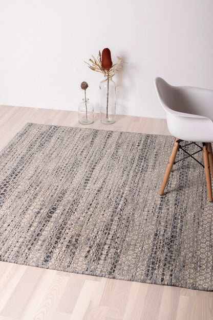Java Teppich - Grey & Blue