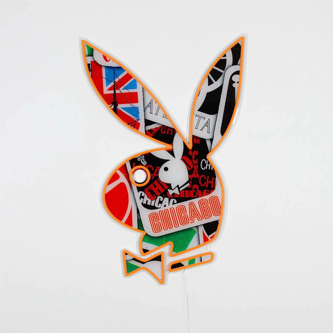 Playboy X Locomocean - Collage Playboy Bunny LED Wall Mountable Neon 51x78 cm