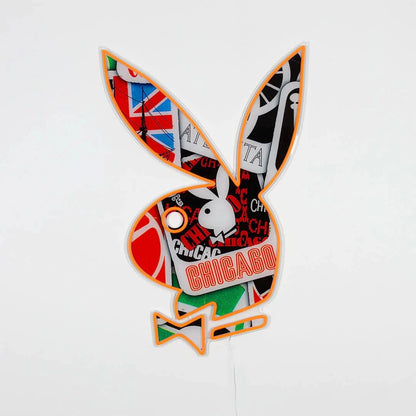 Playboy X Locomocean - Collage Playboy Bunny LED Wall Mountable Neon 51x78 cm