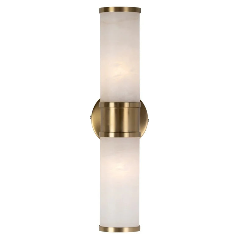 Wandleuchte H 45 cm, 2 × E14 – Gold, Kunstmarmor