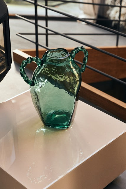 Glas Couchtisch Block