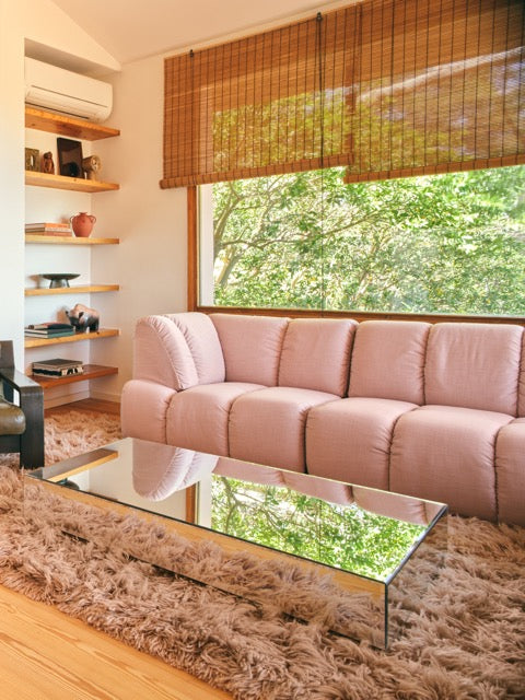 Glas Couchtisch Block