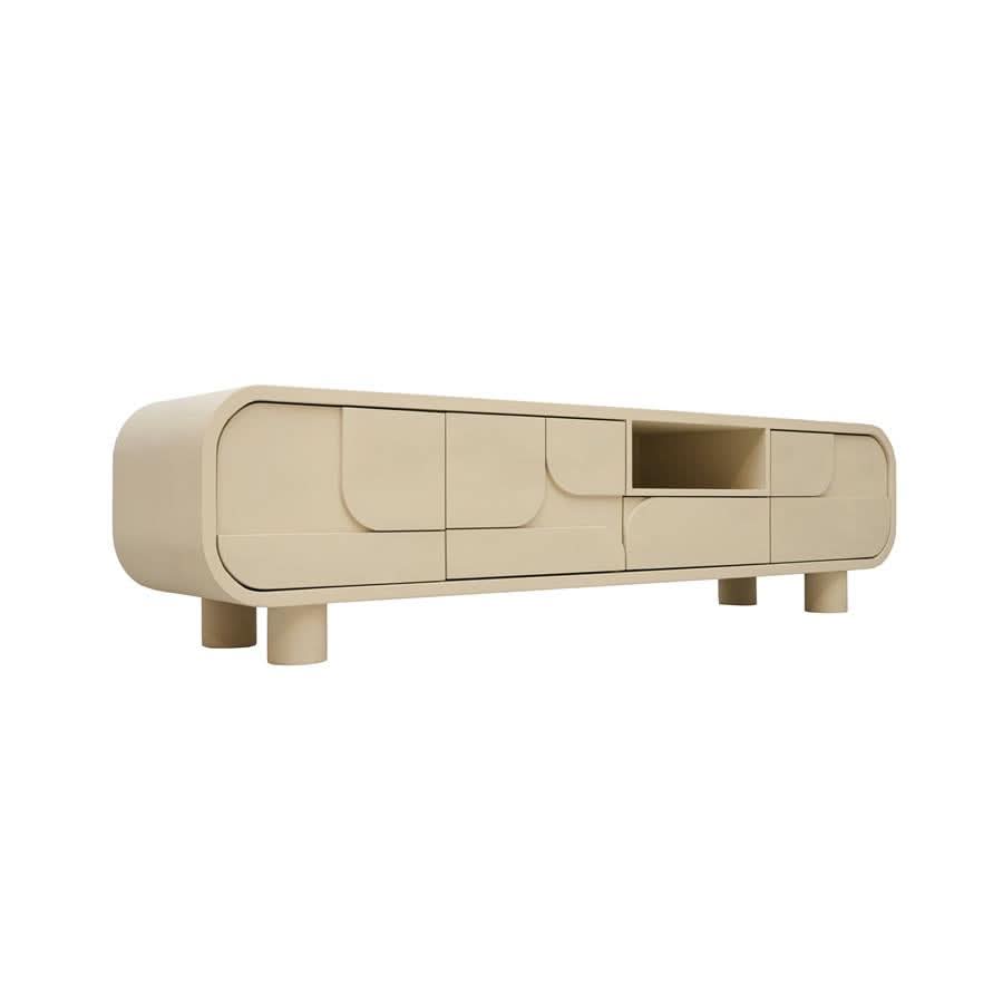 Smola TV-Board Steinoptik – Beige