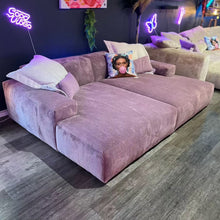 Petite Megasofa, Breitcord, rosa-lila, Wunschmaß