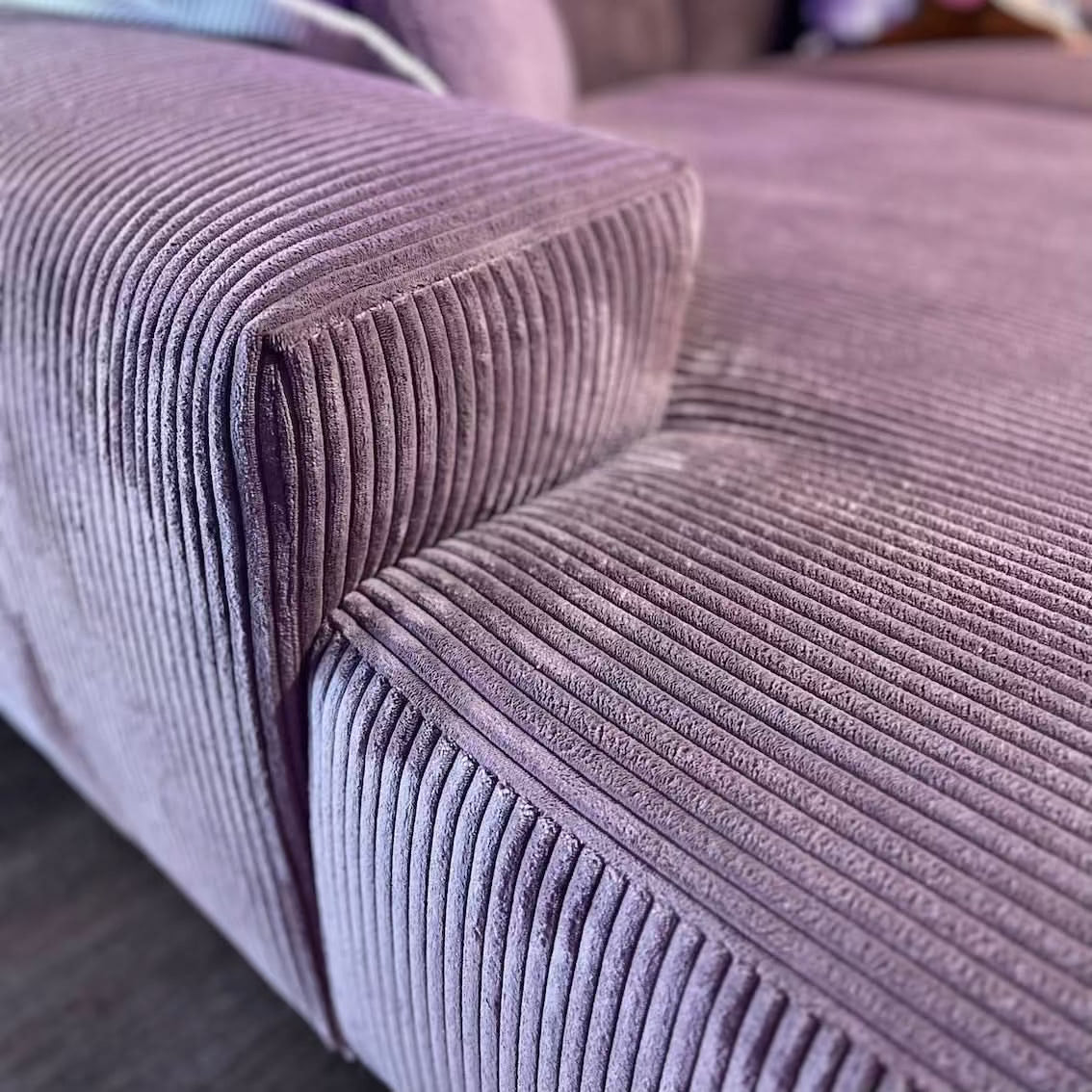 Petite Megasofa, Breitcord, rosa-lila, Wunschmaß