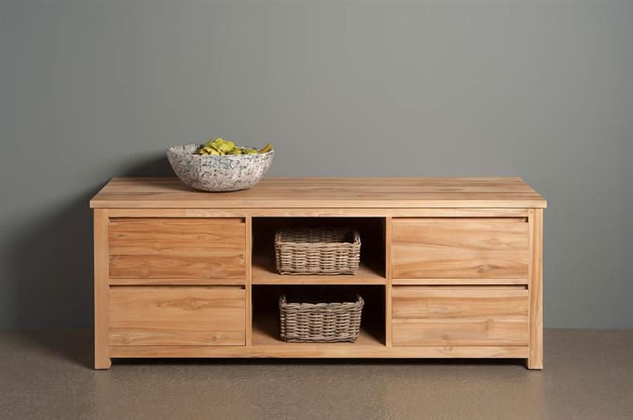 Mora TV-Board Teakholz – Natur