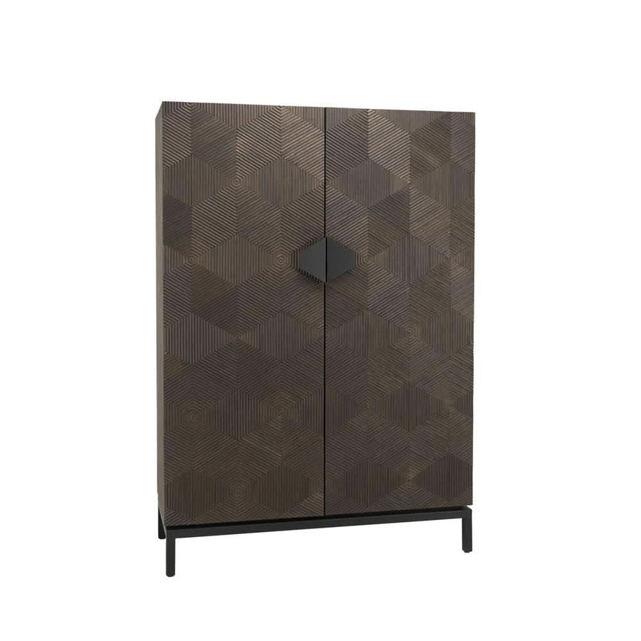 Schrank Heby Eichenfurnier, 2 Türen – Braun