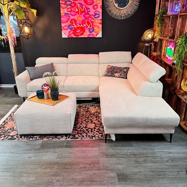 Salto Ecksofa - 262x232cm - Breitcord - Schlafsofa