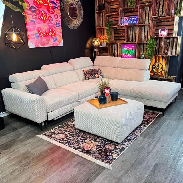 Salto Ecksofa - 262x232cm - Breitcord - Schlafsofa