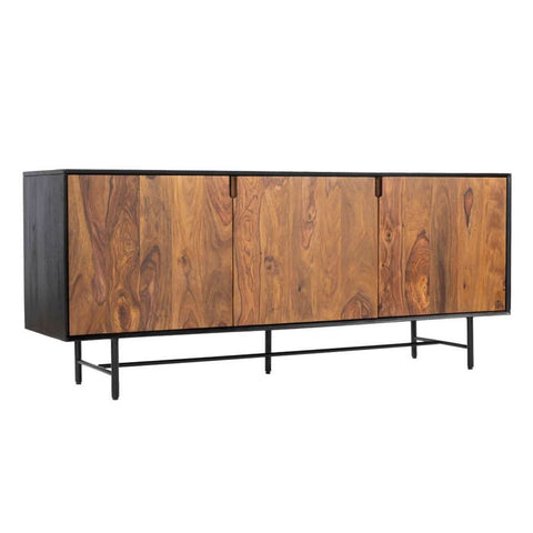 Gulen Sideboard Mangoholz, 3 Türen – Braun