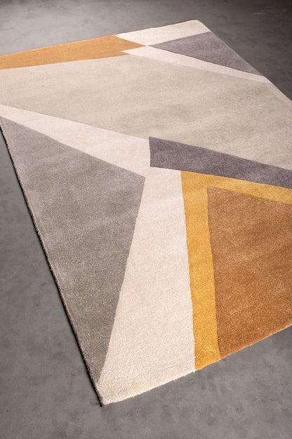 Thorshavn Teppich - Grey, Beige, Gold