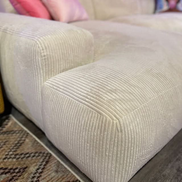 Timmy Chiodo Ecksofa, Breitcord, natur, Wunschmaß